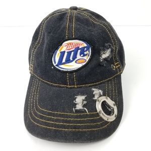 miller lite hat with bottle opener